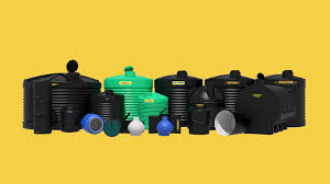 Kentank water tanks displayed on a yellow background